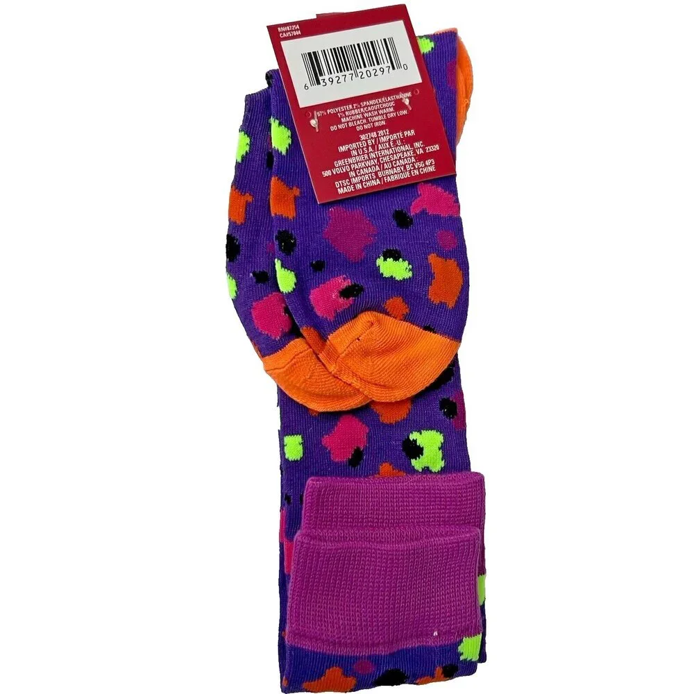 Women's Juncture - Purple/Orange/Neon Green Knee High Socks 6-9